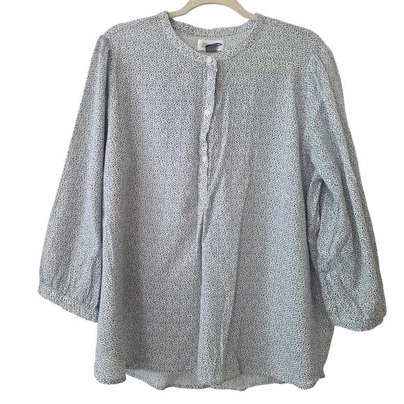 Old Navy Tops - Old Navy Collarless Geometric-Print Tunic Blouse Size XL